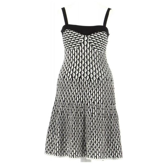 M Missoni Dresses & Skirts - M Missoni Black White Classic Pattern Midi Knit Dress Size US 8